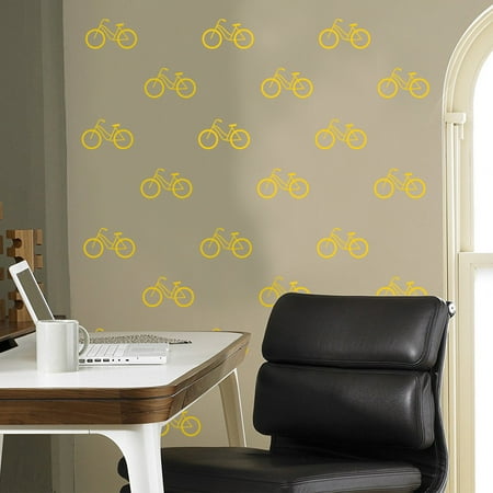 Set of 20 Vinyl Wall Art Decal - Bicycle Patterns - 3 x 5 Each - Stencil Adhesive Vinyl for Home Apartment Workplace Use - Cool Simple Shapes for Living Room Bedroom Decor (3 x 5 Each; Yellow)
Set of 20 Vinyl Wall Art Decal - Bicycle Patterns - 3 x 5 Each - Stencil Adhesive Vinyl for Home Apartment Workplace Use - Cool Simple Shapes for Living Room Bedroom Decor (3 x 5 Each; Yellow)