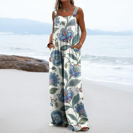 Jumpsuits and Rompers! OTEMRCLOC Women s One-Piece Button Up Jumpsuit Casual Loose Sleeveless Rompers with Pockets Light Blue XL
Jumpsuits and Rompers! OTEMRCLOC Women s One-Piece Button Up Jumpsuit Casual Loose Sleeveless Rompers with Pockets Light Blue XL