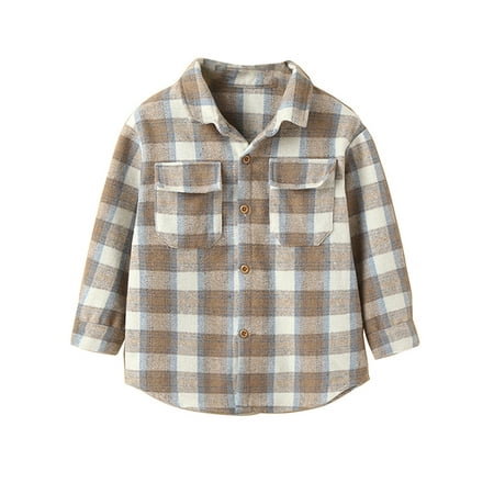 Calsunbaby Kids Baby Girls Boys Casual Lapel Shirt Long Sleeves Plaid Single-breasted Tops Coat Outwear Beige 2-3 Years
Calsunbaby Kids Baby Girls Boys Casual Lapel Shirt Long Sleeves Plaid Single-breasted Tops Coat Outwear Beige 2-3 Years