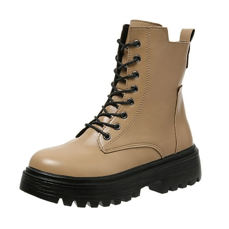 Women s Autumn And Winter Leather Lace Up Solid Color Thick Soled Mid Calf Casual Comfort Boots
Women s Autumn And Winter Leather Lace Up Solid Color Thick Soled Mid Calf Casual Comfort Boots