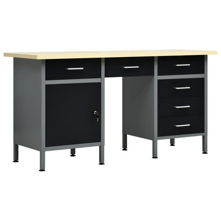 Carevas Workbench Black 63 x23.6 x33.5 Steel