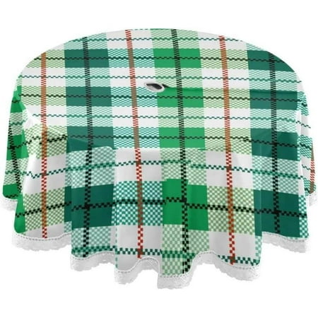 Hyjoy Green Checkers Plaid Outdoor Round Tablecloth Waterproof Stain-Resistant Non-Slip Circular Tablecloth 60 Inch with Umbrella Hole and Zipper for Tabletop Backyard Party BBQ Decor
Hyjoy Green Checkers Plaid Outdoor Round Tablecloth Waterproof Stain-Resistant Non-Slip Circular Tablecloth 60 Inch with Umbrella Hole and Zipper for Tabletop Backyard Party BBQ Decor