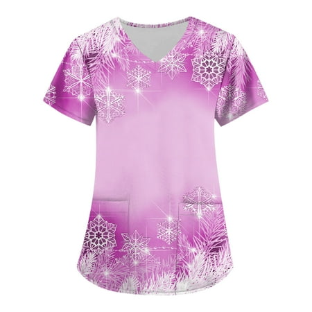 Ovticza Christmas Nursing Scrubs for Women Print with Pockets Xmas V Neck Nursing Short Sleeve Holiday Print Womens Scrub Jackets for Christmas Purple Pink 5XL
Ovticza Christmas Nursing Scrubs for Women Print with Pockets Xmas V Neck Nursing Short Sleeve Holiday Print Womens Scrub Jackets for Christmas Purple Pink 5XL