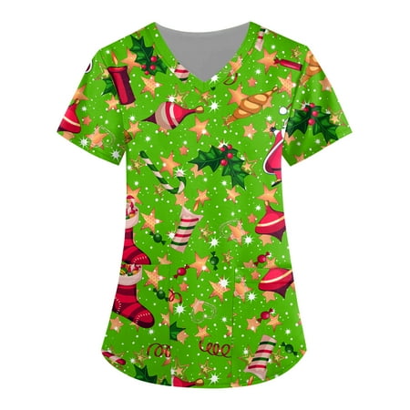 Cakiesky Scrub Uniforms Womens Cartoon Pattern V-Neck Nursing Workers Shirt with Pockets Green XXXXXL
Cakiesky Scrub Uniforms Womens Cartoon Pattern V-Neck Nursing Workers Shirt with Pockets Green XXXXXL