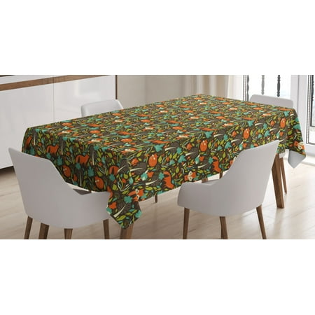 Fox Tablecloth Colorful Arrangement of Autumn Season Leaves and Petals Forest Inhabitants Pattern Rectangular Table Cover for Dining Room Kitchen 60 X 90 Inches Multicolor by Ambesonne
Fox Tablecloth Colorful Arrangement of Autumn Season Leaves and Petals Forest Inhabitants Pattern Rectangular Table Cover for Dining Room Kitchen 60 X 90 Inches Multicolor by Ambesonne