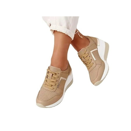 Fangasis Women s Mesh Wedge Sneakers Lace Up Comfy Trainers Sports Running Casual Shoes
Fangasis Women s Mesh Wedge Sneakers Lace Up Comfy Trainers Sports Running Casual Shoes