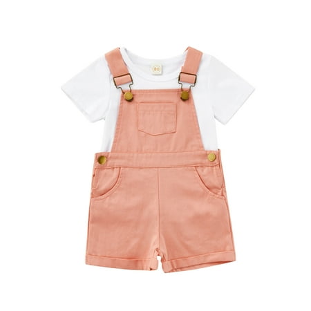 ZIYIXIN Toddler Baby Girl Summer Outfits Short Sleeve T-Shirt Overalls Suspender Shorts Summer Clothes Pink 4-5 Years
ZIYIXIN Toddler Baby Girl Summer Outfits Short Sleeve T-Shirt Overalls Suspender Shorts Summer Clothes Pink 4-5 Years