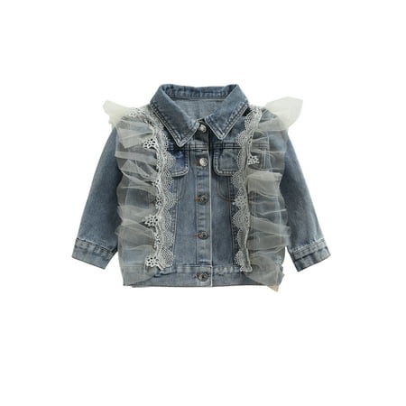 Bebiullo Kids Baby Girls Denim Jackets Flower Lace Tulle Coat Children Autumn Princess Clothes 2-3 Years
Bebiullo Kids Baby Girls Denim Jackets Flower Lace Tulle Coat Children Autumn Princess Clothes 2-3 Years