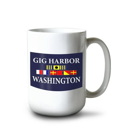 15 fl oz Ceramic Mug Gig Harbor Washington Nautical Flags Dishwasher & Microwave Safe
15 fl oz Ceramic Mug Gig Harbor Washington Nautical Flags Dishwasher & Microwave Safe