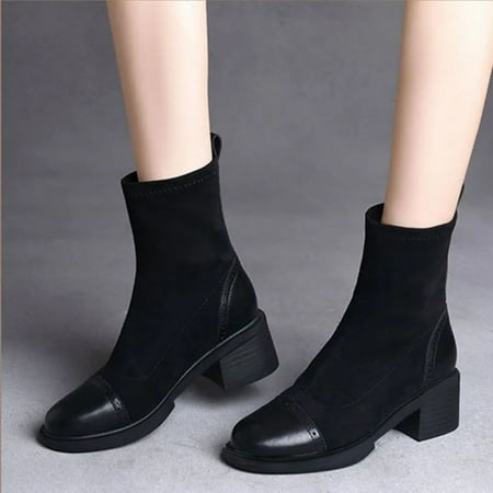 Cathalem Calf Boots Women Size 10 Fashion Women Solid Color Autumn Thick Sole Square Heels Slip Boots for Women Mid Calf Booties Black 7
Cathalem Calf Boots Women Size 10 Fashion Women Solid Color Autumn Thick Sole Square Heels Slip Boots for Women Mid Calf Booties Black 7