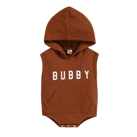 Calsunbaby Toddler Infant Baby Boys Romper Letter Print Sleeveless Hooded Bodysuit with Pocket Summer Outfits Khaki 6-12 Months
Calsunbaby Toddler Infant Baby Boys Romper Letter Print Sleeveless Hooded Bodysuit with Pocket Summer Outfits Khaki 6-12 Months