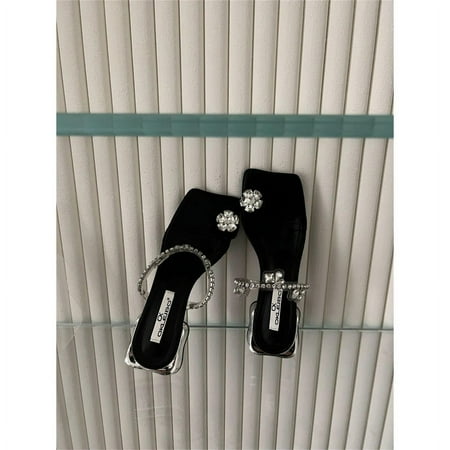 Spring and Autumn 2024 New Fairy Style Rhinestone Clip Feet High Heel Slippers Women‘s Outer Wear Fashionable All-match Sandals
Spring and Autumn 2024 New Fairy Style Rhinestone Clip Feet High Heel Slippers Women‘s Outer Wear Fashionable All-match Sandals