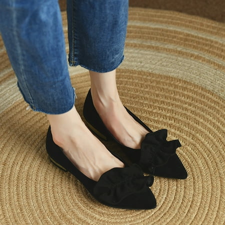 uikmnh Women Shoes Casual Women s Non Slip Flock Solid Color Slip On Pointed Toe Breathable Work Single Shoes Black 7.5
uikmnh Women Shoes Casual Women s Non Slip Flock Solid Color Slip On Pointed Toe Breathable Work Single Shoes Black 7.5