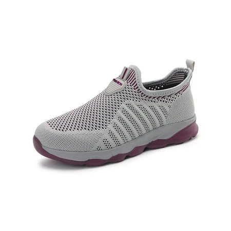 Sanviglor Mens Womens Walking Shoe Slip On Sneakers Mesh Hiking Shoes Sports Breathable Lightweight Flats Non-slip Casual Gray Purple 8
Sanviglor Mens Womens Walking Shoe Slip On Sneakers Mesh Hiking Shoes Sports Breathable Lightweight Flats Non-slip Casual Gray Purple 8
