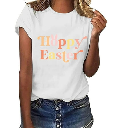 Qufokar Womens T-Shirt Under Scrub Women Long Sleeve Shirts Women Casual Happy Easter Printed T Shirt Short Sleeve Round Neck Loose Top Women Tee
Qufokar Womens T-Shirt Under Scrub Women Long Sleeve Shirts Women Casual Happy Easter Printed T Shirt Short Sleeve Round Neck Loose Top Women Tee