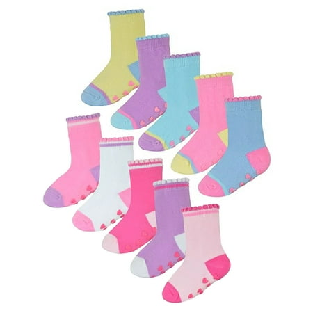 Non Slip Baby Girl Heel and Toe Socks | 10 Pair Multipack | Cute and Soft Toddler Socks with Grips
Non Slip Baby Girl Heel and Toe Socks | 10 Pair Multipack | Cute and Soft Toddler Socks with Grips