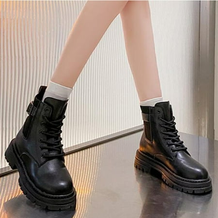 Women Ankle Boots Autumn And Winter Fashion British Style Lace Up Comfortable Round Toe Thick Heel Square Heel
Women Ankle Boots Autumn And Winter Fashion British Style Lace Up Comfortable Round Toe Thick Heel Square Heel
