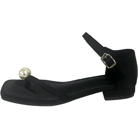 Simple Square Head Pearl Clip Toe Buckle Strap Small Thick Heel Sandals Women‘s Summer All-match Gentle Roman Shoes Women‘s Large Size
Simple Square Head Pearl Clip Toe Buckle Strap Small Thick Heel Sandals Women‘s Summer All-match Gentle Roman Shoes Women‘s Large Size
