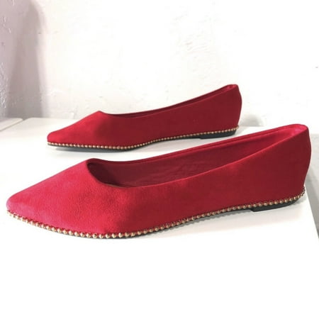 Blog Red Pointed Toe Flats