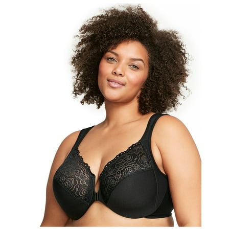 Glamorise Full Figure Plus Size WonderWire Front-Closure Bra Underwire #1245