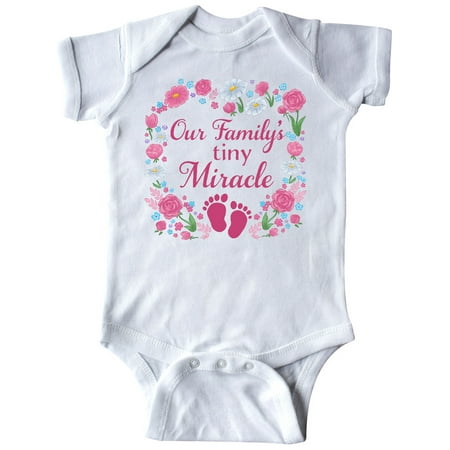 Inktastic Our Family s Tiny Miracle with Flowers and Baby Footprints Gift Baby Boy or Baby Girl Bodysuit
Inktastic Our Family s Tiny Miracle with Flowers and Baby Footprints Gift Baby Boy or Baby Girl Bodysuit