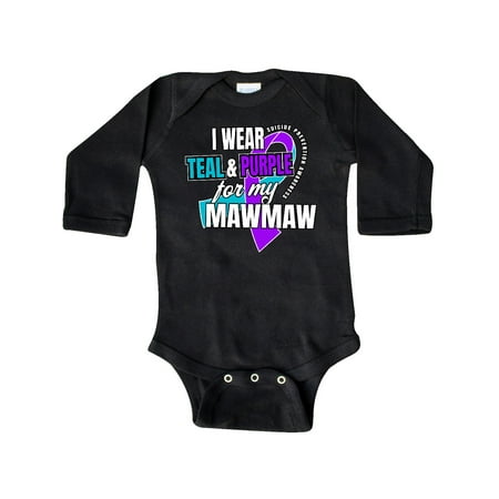Inktastic Suicide Prevention I Wear Teal and Purple for My Mawmaw Gift Baby Boy or Baby Girl Long Sleeve Bodysuit
Inktastic Suicide Prevention I Wear Teal and Purple for My Mawmaw Gift Baby Boy or Baby Girl Long Sleeve Bodysuit
