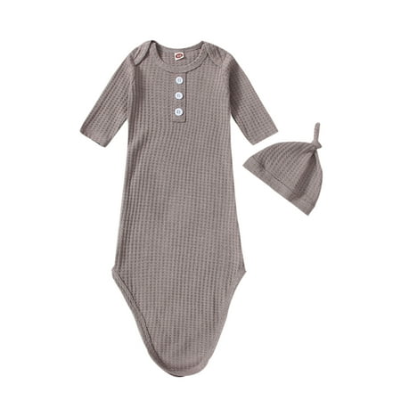 LisenraIn Newborn Baby Knotted Gown Set Waffle Knit Girl Boy Long Sleeve Sleeper Coming Home Outfit Hat
LisenraIn Newborn Baby Knotted Gown Set Waffle Knit Girl Boy Long Sleeve Sleeper Coming Home Outfit Hat
