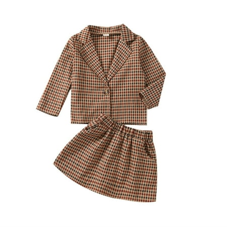 Toddler Kids Infant Baby Girls Clothing Set Plaid Long Sleeve Shirt Jacket Coat Patchwork Skirt Outfit Clothes Set 2Pcs
Toddler Kids Infant Baby Girls Clothing Set Plaid Long Sleeve Shirt Jacket Coat Patchwork Skirt Outfit Clothes Set 2Pcs