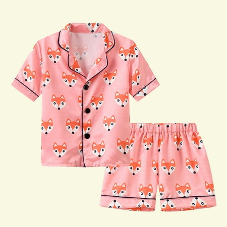 Clearance! Daylightpeach Little Baby Girls Boys Pajamas Set Satin Silk Kids Short Sleeves Cartoon Print Sleepwear 2 Piece Button Pajamas Set
Clearance! Daylightpeach Little Baby Girls Boys Pajamas Set Satin Silk Kids Short Sleeves Cartoon Print Sleepwear 2 Piece Button Pajamas Set
