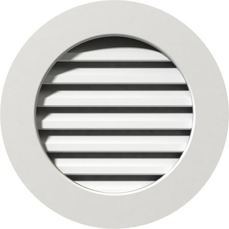 28 W x 28 H Round Gable Vent (33 W x 33 H Frame Size): Functional PVC Gable Vent w/ 1 x 4 Flat Trim Frame
28 W x 28 H Round Gable Vent (33 W x 33 H Frame Size): Functional PVC Gable Vent w/ 1 x 4 Flat Trim Frame