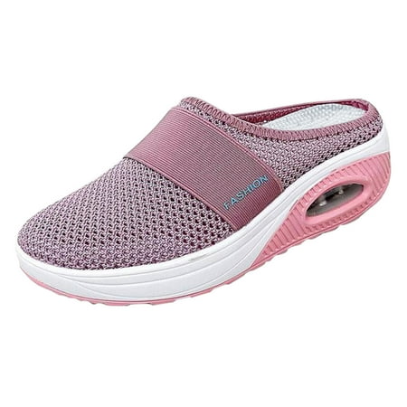 Wedges Slipper for Women Mesh Kick Shoes Ladies Casual Shoes Net Platform Shoes