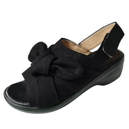 Womens Sandals Womens Fashion Wedges Open Toe Knot Beach Shoes Roman Sandals Women S Sandals Cloth Black 41
Womens Sandals Womens Fashion Wedges Open Toe Knot Beach Shoes Roman Sandals Women S Sandals Cloth Black 41