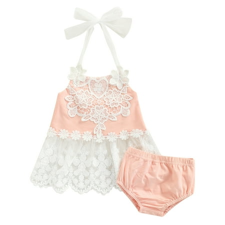 Xingqing Infant Baby Girls Summer Clothes Outfits Set Hanger Lace Tulle Skirt Hem Camisole Tops Shorts Suit Pink 6-9 Months
Xingqing Infant Baby Girls Summer Clothes Outfits Set Hanger Lace Tulle Skirt Hem Camisole Tops Shorts Suit Pink 6-9 Months