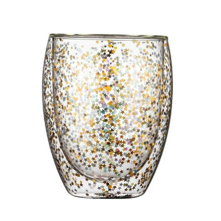 Heat-Resistant Glass Cup Creative Sky Star Sequins Cups Whiskey Beer Milk Mugs
Heat-Resistant Glass Cup Creative Sky Star Sequins Cups Whiskey Beer Milk Mugs