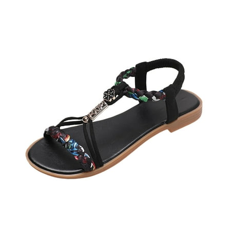 Women s Flat Sandals with Back Strap Women s Bohemian Shoes Comfort Flat Low Heel Slippers Casual Beach Sandals
Women s Flat Sandals with Back Strap Women s Bohemian Shoes Comfort Flat Low Heel Slippers Casual Beach Sandals