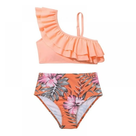 BULLPIANO Girls Summer Ruffle 2 Piece Swimsuits Bikini Sets Cute Print Adjustable tie Back Swimwear 7-11 Years
BULLPIANO Girls Summer Ruffle 2 Piece Swimsuits Bikini Sets Cute Print Adjustable tie Back Swimwear 7-11 Years