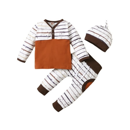 Sunisery 3PCS Newborn Infant Baby Boys Girls Striped V-neck Tops Drawstring Trousers Pointed Hat White 12-18 Months
Sunisery 3PCS Newborn Infant Baby Boys Girls Striped V-neck Tops Drawstring Trousers Pointed Hat White 12-18 Months