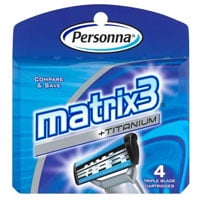 Personna Matrix3 Titanium Coating Triple Blade Cartridges - 4 Ea