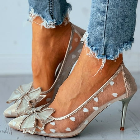 Follure Fashion High Heels Women Spring And Summer Rhinestone Bow Mesh Pointed Toe Shoes
Follure Fashion High Heels Women Spring And Summer Rhinestone Bow Mesh Pointed Toe Shoes