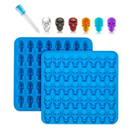 Baking Mold Ice Trays Molds 40 Grid Skeleton Halloween Supplies Small Skull Tools