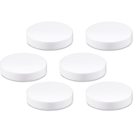 Replacement Lids for 16 Ounce Wide Mouth Beverage Bottles - 6 Pack