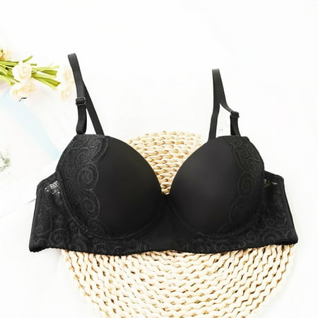 DAETIROS Lace Sexy Causal Womens Bras Black Size 80B