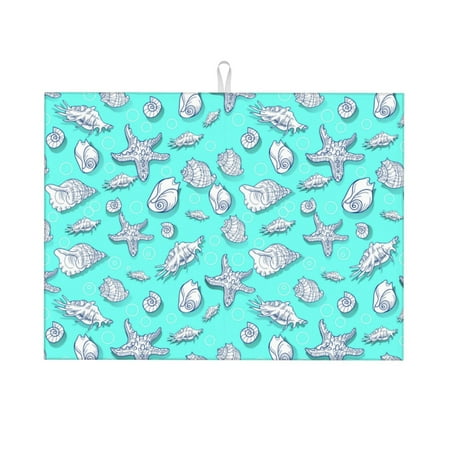 Dish Drying Mat Seashell And Starfish Highly Absorbent Microfiber Drying Mat Kitchen Counter or Sink Drawer Liner 16x18 Kitchen Drying Mat Coffee Mat Kitchen Essentials
Dish Drying Mat Seashell And Starfish Highly Absorbent Microfiber Drying Mat Kitchen Counter or Sink Drawer Liner 16x18 Kitchen Drying Mat Coffee Mat Kitchen Essentials
