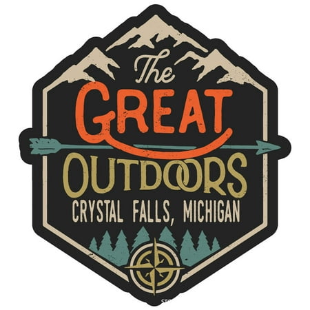 Crystal Falls Michigan The Great Outdoors Design 4-Inch Fridge Magnet