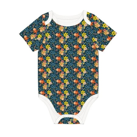Matuu Blue Floral for Baby Short-Sleeve Bodysuit Soft Cotton Comfortable and Breathable Perfect for Newborns and Infants
Matuu Blue Floral for Baby Short-Sleeve Bodysuit Soft Cotton Comfortable and Breathable Perfect for Newborns and Infants