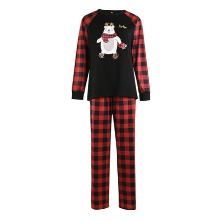 Canrulo Christmas Family Matching Pajamas Set Bear Printed Tops and Plaid Pants Xmas Sleepwear Homewear Set
Canrulo Christmas Family Matching Pajamas Set Bear Printed Tops and Plaid Pants Xmas Sleepwear Homewear Set
