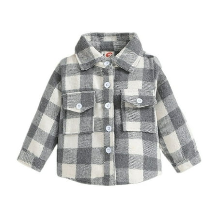 Otqutp Clearance Children Fashion Coat Boys Girls Spring Fall New Long Sleeve Plaid Shirt Casual Button Down Jacket with Pockets 0-5 Years(Grey 2-3 Years)
Otqutp Clearance Children Fashion Coat Boys Girls Spring Fall New Long Sleeve Plaid Shirt Casual Button Down Jacket with Pockets 0-5 Years(Grey 2-3 Years)
