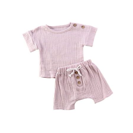 jaweiw Newborn Baby Girls Boys Summer Outifts Set Short Sleeve O-neck Solid Color T-shirt+Drawstring Shorts Infant 
jaweiw Newborn Baby Girls Boys Summer Outifts Set Short Sleeve O-neck Solid Color T-shirt+Drawstring Shorts Infant