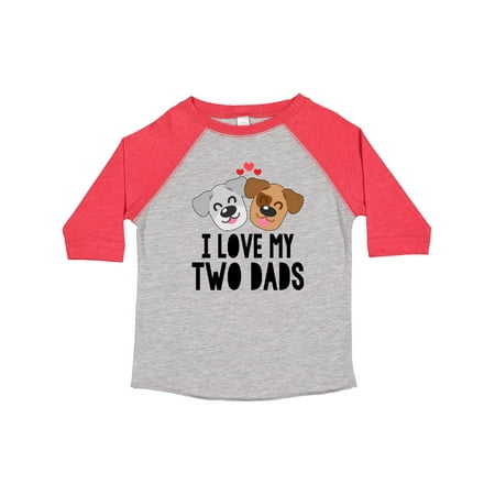 Inktastic I Love My 2 Dads Gift Toddler Boy or Toddler Girl T-Shirt