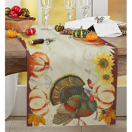Thanksgiving Table Runner 13 x70 Turkey Burlap Fall Coffee Table Runner Rustic Autumn Pumpkin Linen Thanksgiving Table Runner for Fall Harvest Thanksgiving Gathering Dining Table Decorations.
Thanksgiving Table Runner 13 x70 Turkey Burlap Fall Coffee Table Runner Rustic Autumn Pumpkin Linen Thanksgiving Table Runner for Fall Harvest Thanksgiving Gathering Dining Table Decorations.